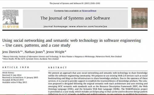 ترجمه مقاله : کاربرد شبکه های اجتماعی و تکنولوژی وب معنایی در مهندسی نرم افزار
